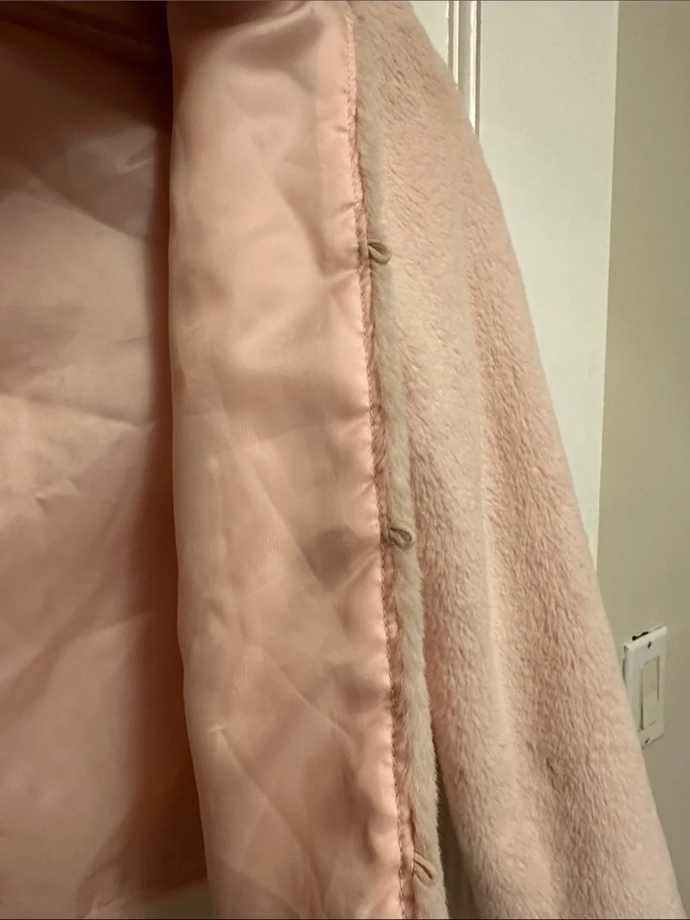 GAP Light Blush Faux Fur Cropped Jacket for Kids